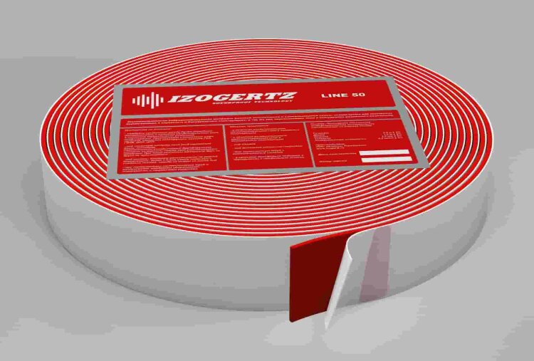 Вибродемпфирующая самоклеящаяся лента Izogertz Line 50 12 м