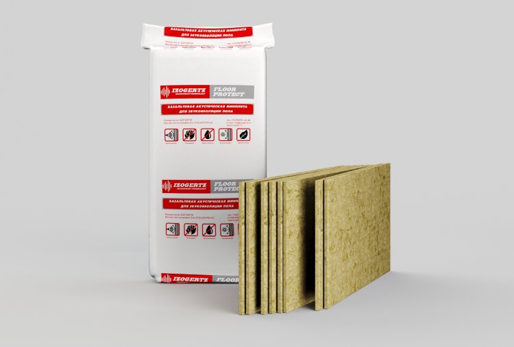 Звукопоглощающая базальтовая плита Izogertz Floor Protect 5,76м2